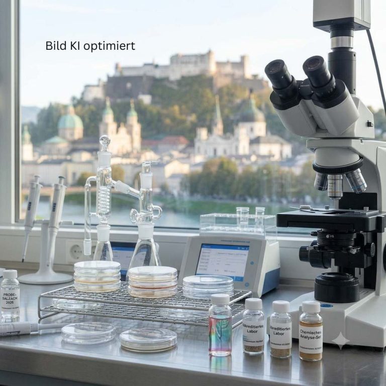 Trinkwasseruntersuchung Salzburg Labor in Salzburg für chemische und bakteriologische Wasseruntersuchung - Bild mit KI gestaltet